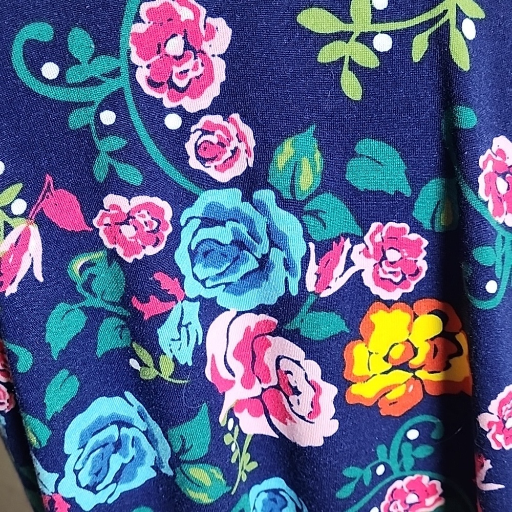 LuLaRoe Carly Hi-low Hem Floral Swing Dress Size Large - Picture 6 of 9